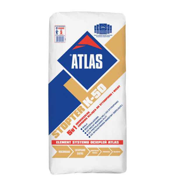 Klej do ociepleń ścian zewnętrznych ATLAS STOPTER K-50