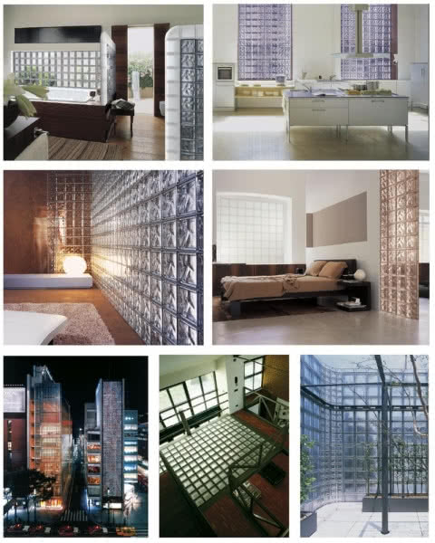 Aranżacje z pustaków szklanych