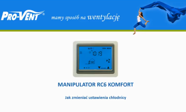 RC6 komfort - jak zmieniać ustawienia chłodnicy