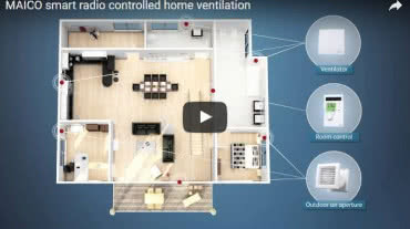 System wentylacyjny MAICO smart sterowany radiem